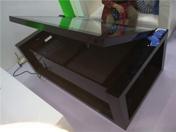smart touch table with fridge