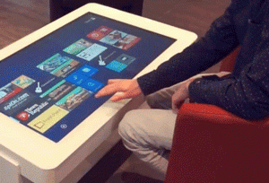 touch screen computer coffee table