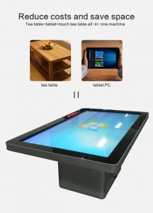 smart coffee table with touch screen