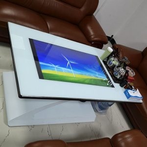 touch screen coffee table with fridge